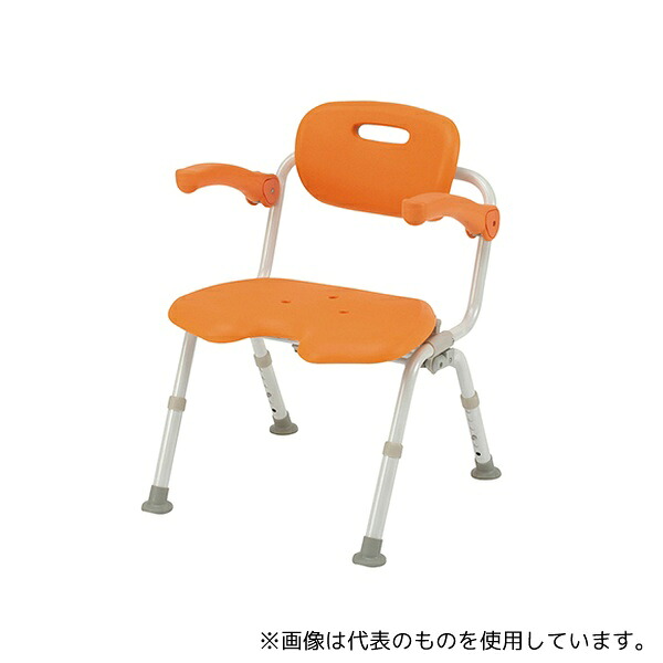パナソニックエイジフリー PN-L41521D シャワーチェアワイドSPU型おりたたみN(ユクリア) ワンタッチ開閉 あり オレンジ