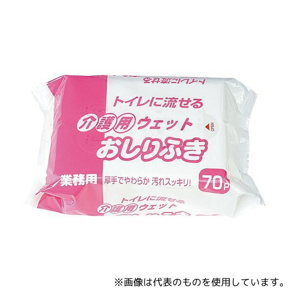 大富士製紙 M0058 トイレに流せる介護用ウェットおしりふき ケース販売 1箱(70枚×30袋入)