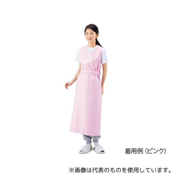 フットマーク 403306 L 入浴介護用エプロン (ひもタイプ) ピンク/L