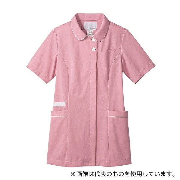 住商モンブラン MN500-1301 ナースジャケット 半袖(Mピンク/白)M