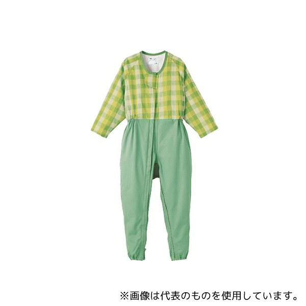 エンゼル(介護用品) 5738-TA 前開き介護寝巻き(フルオープン型/ロック機能付) グリーン/S