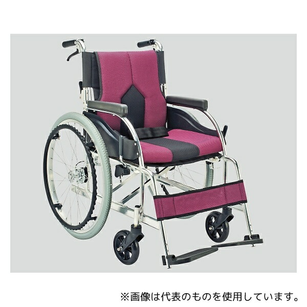 マキテック KC-1PU 車いす カラーズ(自走式 背折れタイプ) パープル