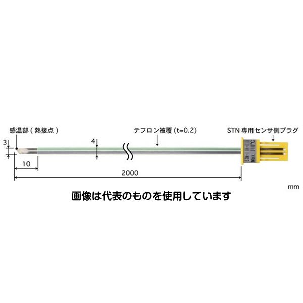 安立計器 テープ形多目的温度センサ 交換タイプ STNシリーズ 5本/1組 -50~210℃ 標準タイプ 尖り 2000mm Kタイプ STN-11K-200 入数:1組(5本入)