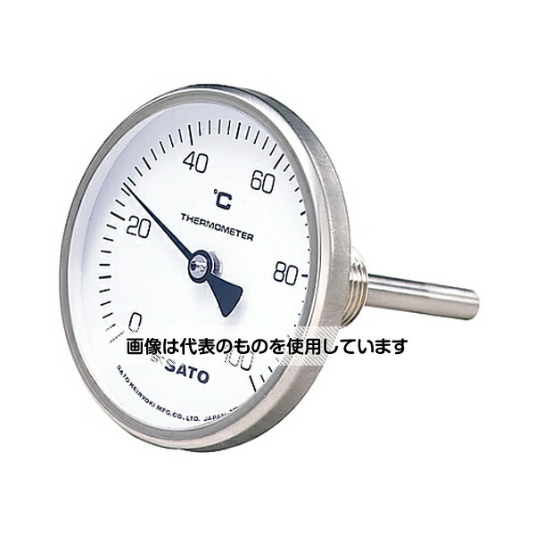 アズワン(AS ONE) バイメタル式温度計 2110-22 0~100℃ 100mm BM-T-75S 入数:1セット|ファーストFACTORY