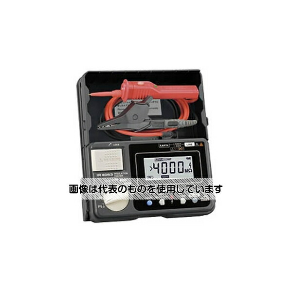 日置電機 絶縁抵抗計 1000V/4000MΩ 5レンジ(スイッチ付きリード附属) IR4053-11 入数:1個