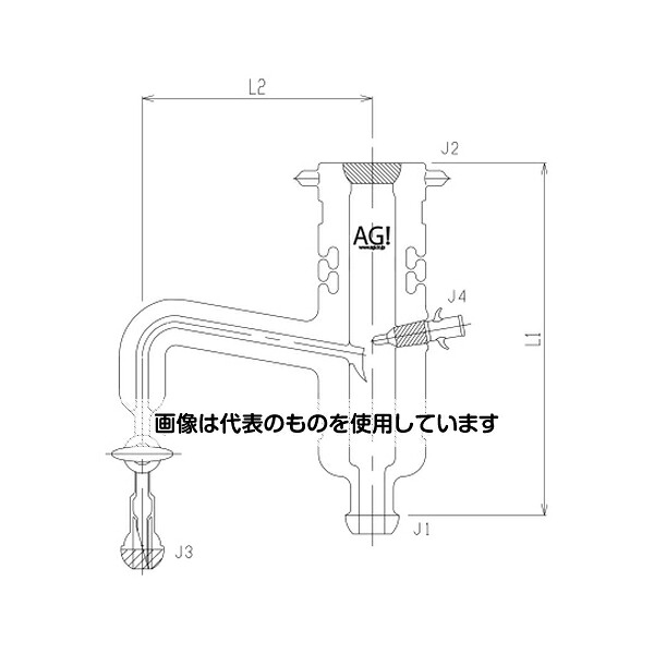 旭製作所 気相サンプリングアダプター A ガラスコック 3582-KE-L 1個