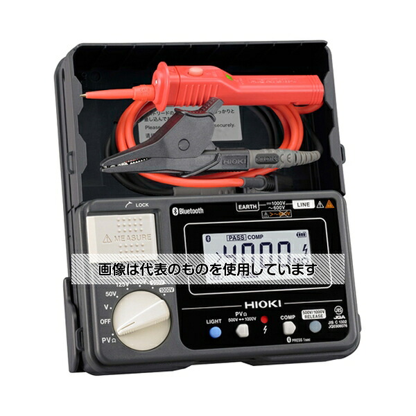日置電機 絶縁抵抗計1000V/4000MΩ5レンジ(スイッチ付きリード付属・無線技術搭載) IR4055-11 入数：1台