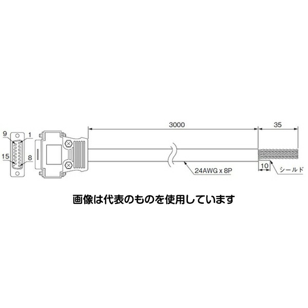 オムロン（FA・制御機器） アンプ接続コネクタ専用ケーブル CK3W-CAA03A 入数：1個