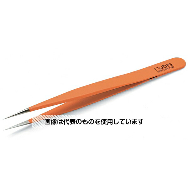 アズワン(AS ONE) オレンジグリップピンセットストレートポインテッド 3C-GRIP 入数：1本