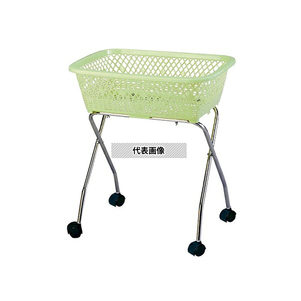 大信工業 DP-10C(1段) 脱衣カゴ キャスター付き グリーン 560×420×570mm