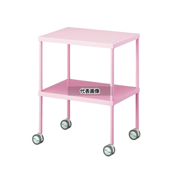 ナビス(アズワン) カラフル回診車 手摺無し ピンク 600×450×792mm 19,433円