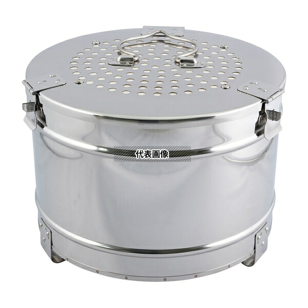 松本製器 フィルター式ガーゼ缶丸型 φ270×180mm