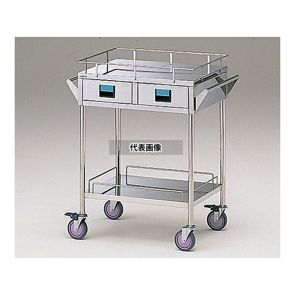 ナビス(アズワン) K2W-B カラフルカート 2段-青 750×450×855mm