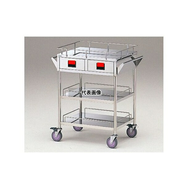 ナビス(アズワン) K3W-R カラフルカート 3段-赤 750×450×855mm