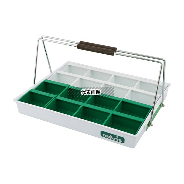 ナビス(アズワン) NS-16R(16人用) 散薬用トレー 16人用 緑・白(NSケースタイプ) 7,489円