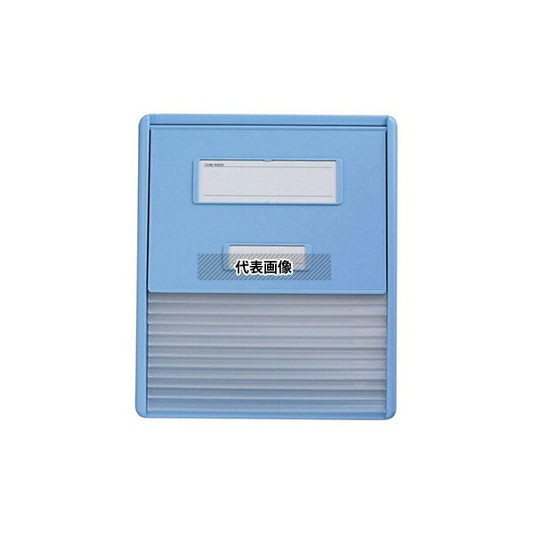 LIHITLAB HC111C-2 カードインデックス A4(横1面)10名用 ブルー