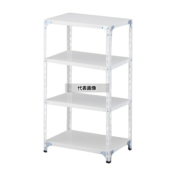 アズワン H21999W-AS 【組立済み】スチールラック 600×400×1200mm ホワイト [法人限定]