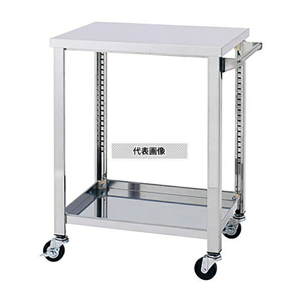 アズワン(AS ONE) ステンレス製ワゴン 600×450×800mm 2段 引き出し無 WG2-600K 1台