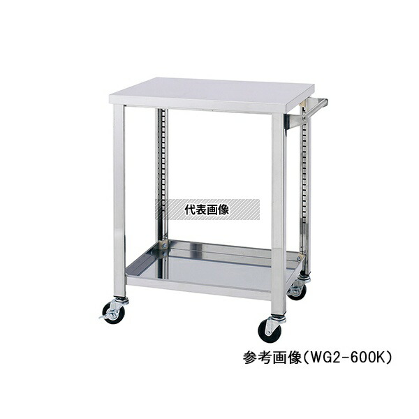 アズワン WG2-750H ステンレス製ワゴン 750×600×800mm 2段 引き出し無