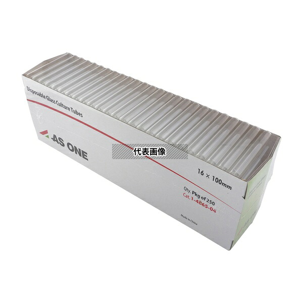 アズワン 14100010B テストチューブ 10mL 胴径Φ16&times;全長100mm 1ケース(250本/箱&times;4箱入)｜ファーストFACTORY