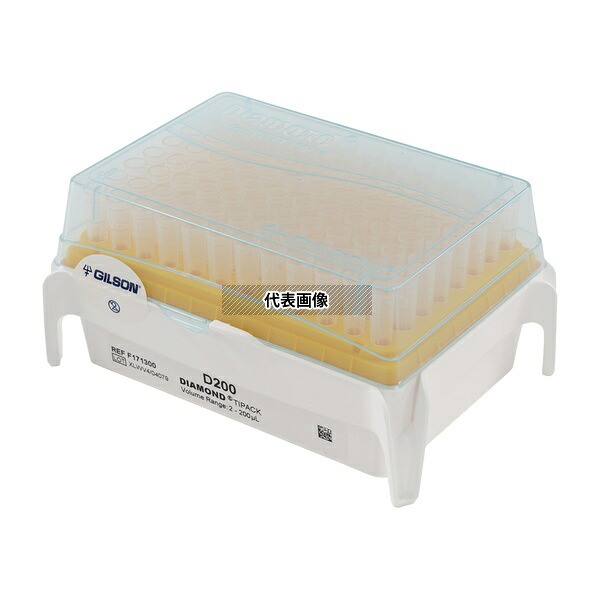 アズワン(AS ONE) ダイアモンドチップ D200T Tipack 未滅菌 2～200μL 96本×10箱入 F171300 1箱(96本×10ラック入り)
