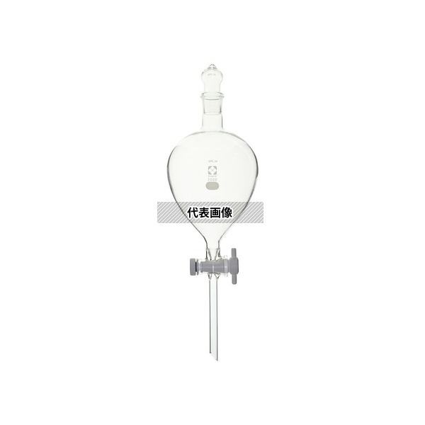 アズワン(AS ONE) SPC分液丸型ロート PTFEコック付 2000mL 031230-2000 1個