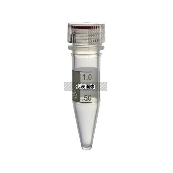 アズワン(AS ONE) スクリューキャップチューブ 丸底 目盛付き 1.5mL T335-5SPRTP 1箱(50個×10袋入り)