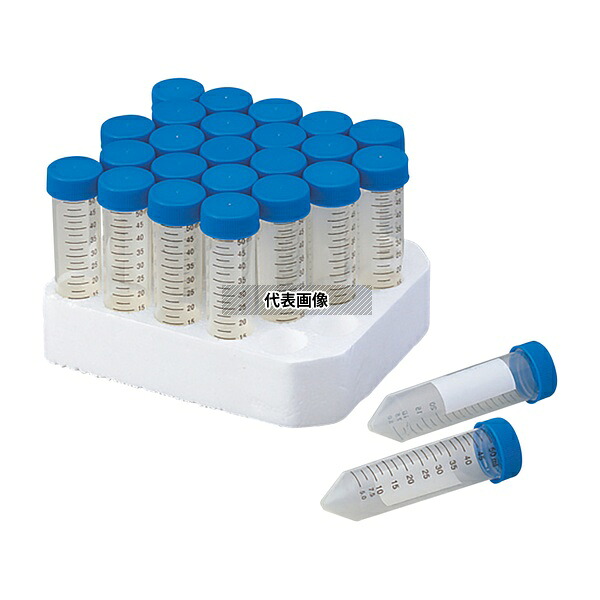 アズワン ECK-50ML-R 遠沈管(ラック入) コニカル型 50mL 1箱(25本×20ラック入)