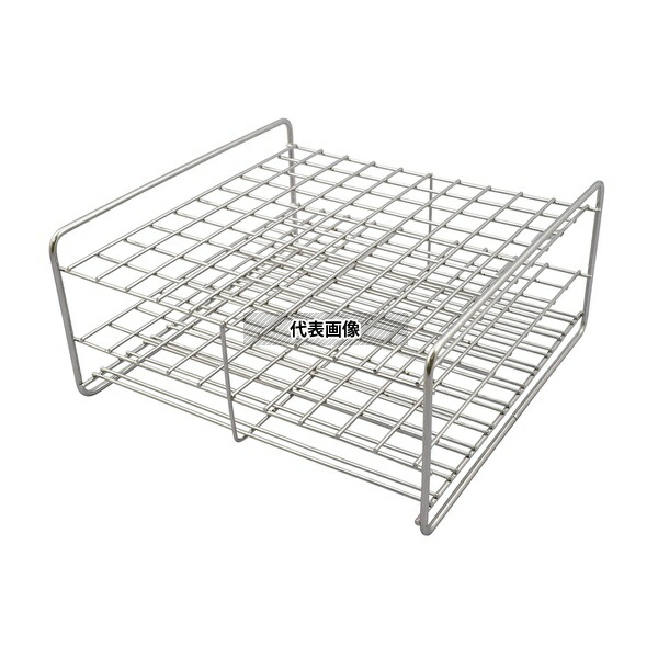 サンポー 16.5‐100H ステンレス試験管立 配列:10×10 サイズ:□18.5mm
