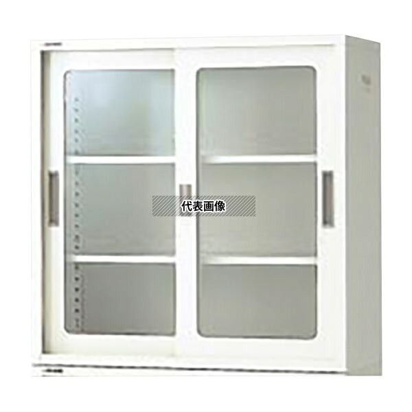 アズワン N-90G・OW 耐薬引違保管庫 ガラス戸 880×400×880mm [法人限定]