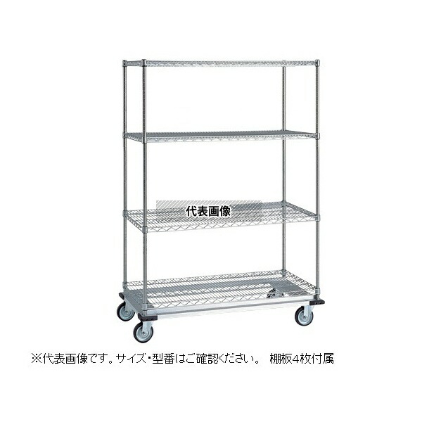アズワン(AS ONE) スーパーエレクターシェルフ ドーリー付 943×653×2028mm LS910S 1台 [法人限定]