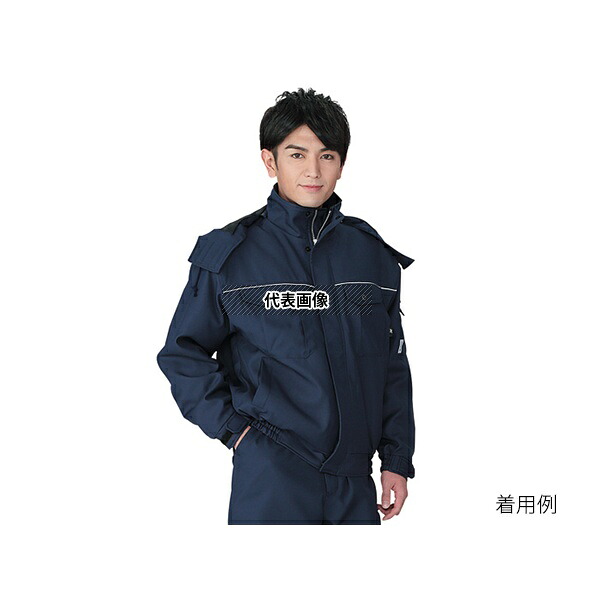自重堂 48410-011-L エコ制電防寒ブルゾン(フード付) ネイビー L