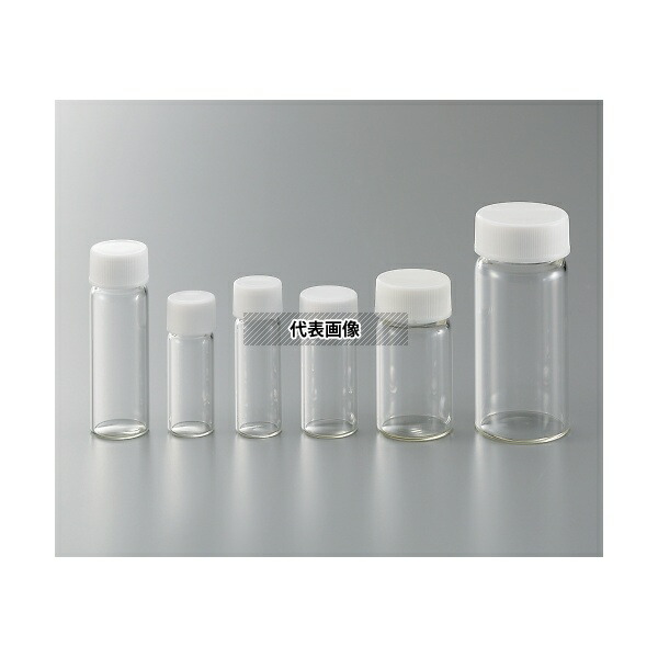 日電理化硝子 250003 ねじ口びん(標準セット) 透明 2mL S-08 1箱(100本入)