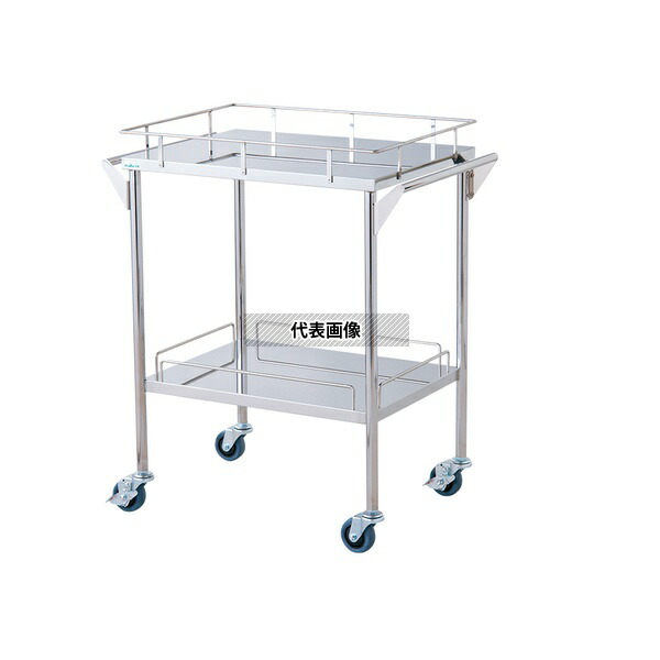 ナビス(アズワン) SS-2S ステンレスグリーンカート(静音タイプ) 2段 720×450×835mm