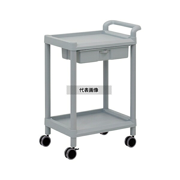 アズワン MSO11C モバイルストレージカート 2段 598&times;370&times;840mm(引出し・ハンドル付)｜ファーストFACTORY