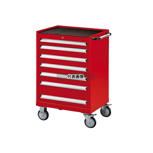 アズワン CW707 キャビネットワゴン 引出し7段タイプ 630×500×993mm [法人限定]