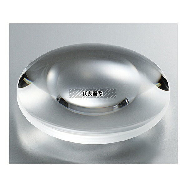 アズワン 両凸レンズ φ40mm 焦点距離:80mm バックフォーカス:77.68mm 材質:BK-7