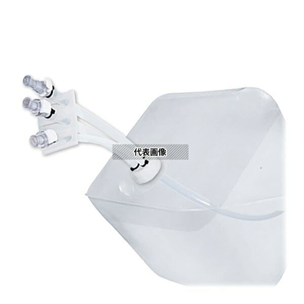 アズワン(AS ONE) ステリテナープラス(滅菌容器) 5L 3ポートコネクタASSYセット(1/4インチ) SR-05A(1/4) 1箱(5パック入り)