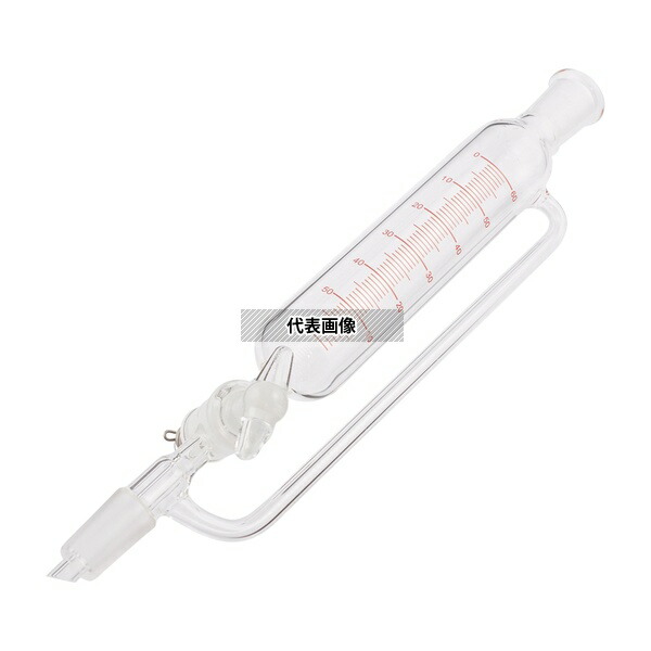 アズワン 円筒分液ロート(平衡型・ガラスコック) 60mL