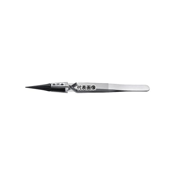 IDEAL-TEK 5XCFR X型ファイバーチップピンセット(チップ交換可能タイプ) 125mm