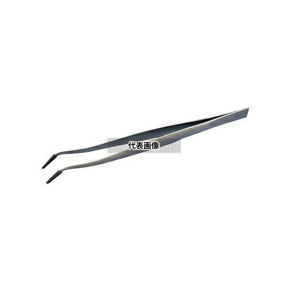 ピエゾパーツ TB-160 先端ゴムキャップ付ピンセット Feather Pick 160×10mm 先曲り