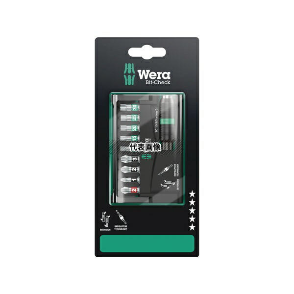 Wera 73418 ビットチェック バイトーション ビットセット 10点組 SB 10,757円