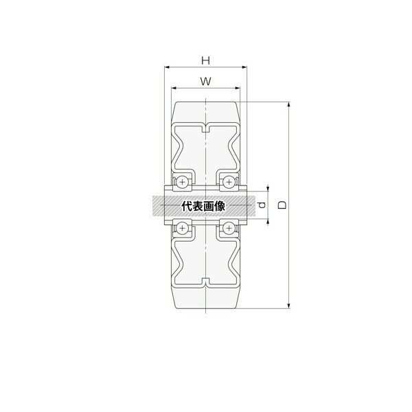 東正車輌 H-150UB ゴールドキャスター Hシリーズ用 重荷重用車輪 150mm ウレタン ベアリング入