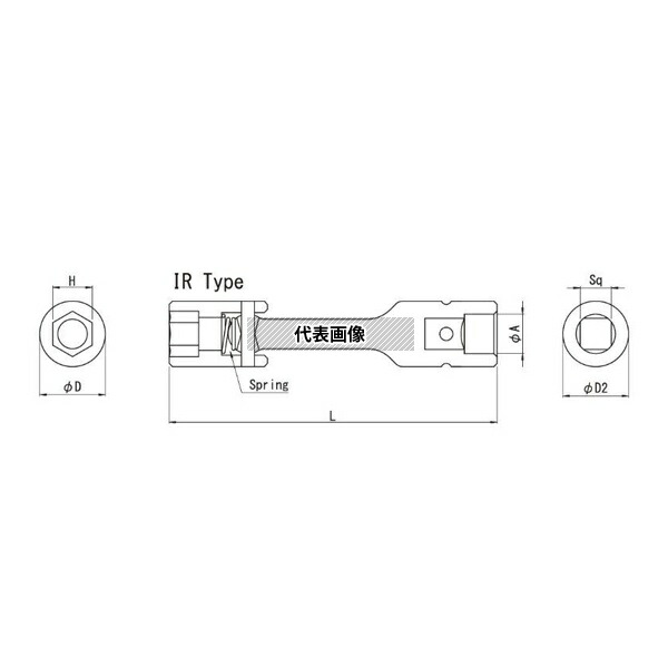 ビックス BU31270SIR BU3 防振ユニバーサルソケット(IR)スプリング付 1セット(3本入) H12