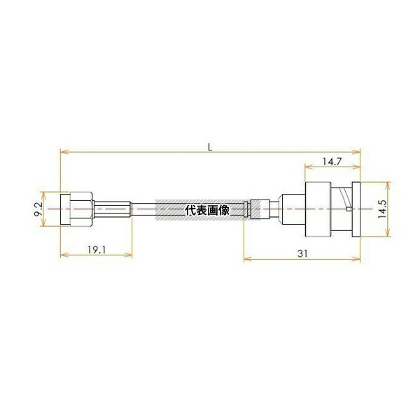 コスモ・テック(真空) VCK2500BP/SMP 接続部品 真空側 両側コネクタ付きケーブル BNC/SMA-JJ(-F)変換用 L\u003d2500