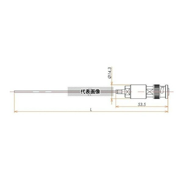 コスモ・テック(真空) VCK1000X/MP 接続部品 真空側 片側コネクタ付きケーブル MHV-JJ/MHV-JJ-F用 L\u003d1000