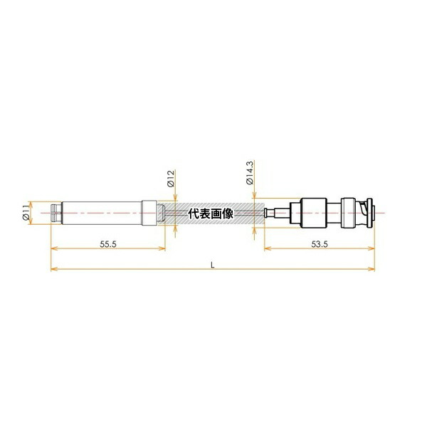 コスモ・テック(真空) VCK2500MJ/MP 接続部品 真空側 両側コネクタ付きケーブル MJ/MP用 L\u003d2500
