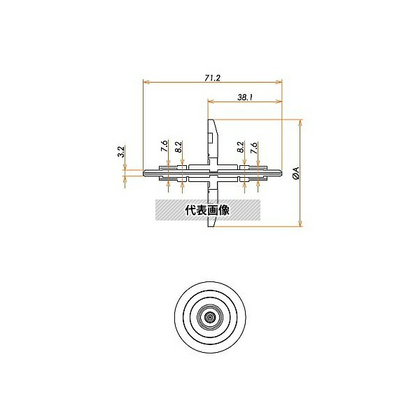 コスモ・テック(真空) N40FVM100MM1 光ファイバー VIS / NIR 100μ マルチモード1個付き NW40 フランジ