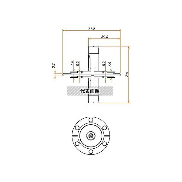 コスモ・テック(真空) C70FVM1000MM1 光ファイバー VIS / NIR 1000μ マルチモード1個付き ICF70 フランジ