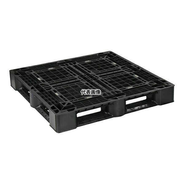 日本プラパレット SLB-1111RR フ゛ラツク パレット 片面四方 ブラック